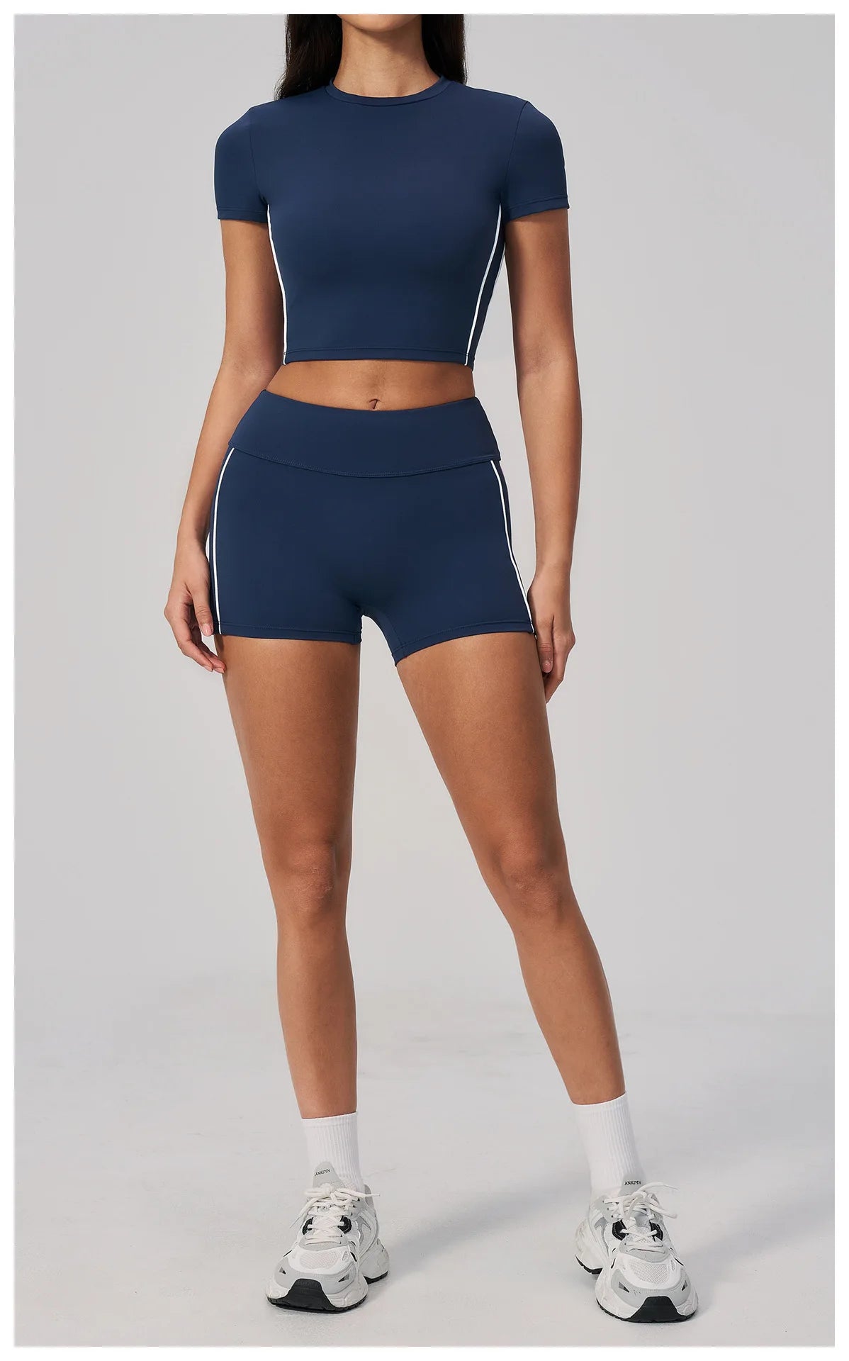 Sexy Women's Yoga Short Sleeve Fitness Sports T-Shirts Gym Clothes Push Up Running Tight Femme Yoga Workout Shirts Active Wear