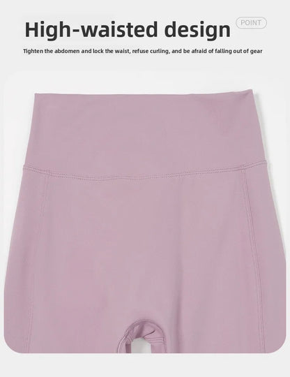 Customized LOGO women's yoga trousers high waist pleated leggings outdoor running sports fitness trousers
