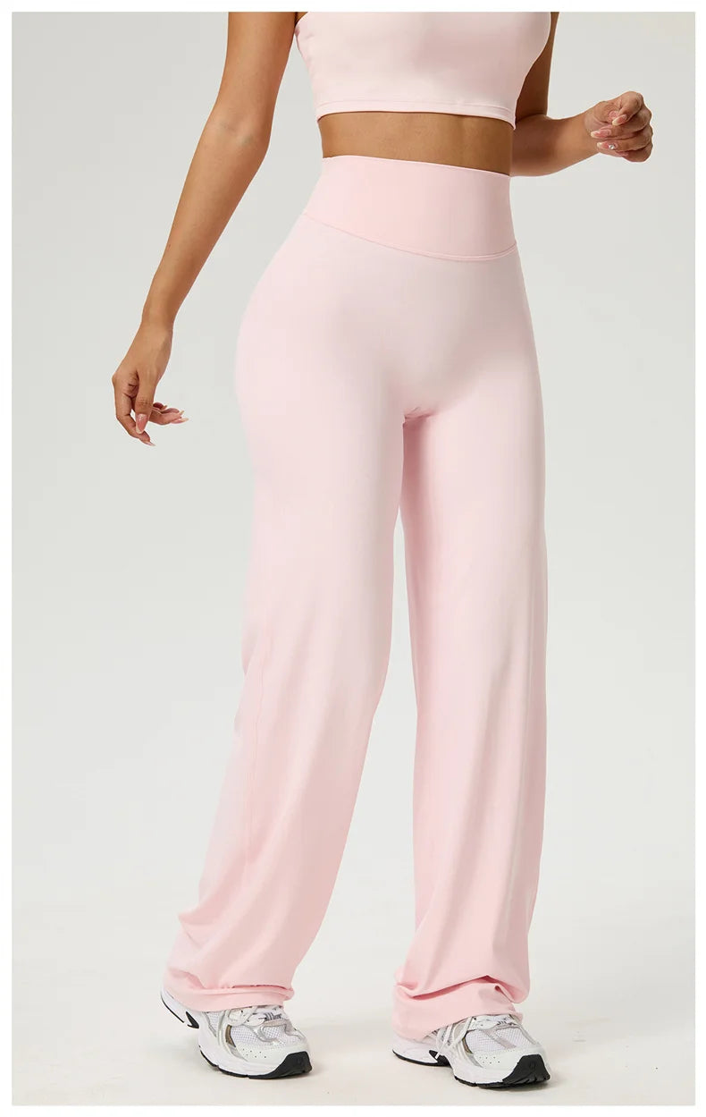 TRY TO BN Straight Leg Yoga Pants Women's High Waisted Tummy Control Buttery Soft Naked Feel Gym Fitness Running Workout Bottoms