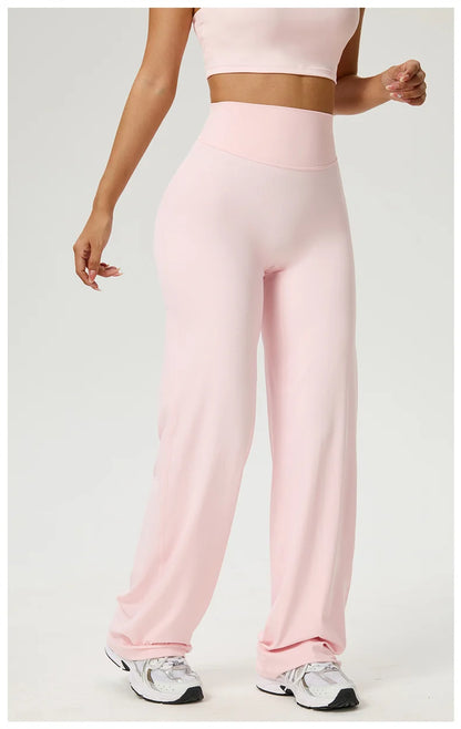 TRY TO BN Straight Leg Yoga Pants Women's High Waisted Tummy Control Buttery Soft Naked Feel Gym Fitness Running Workout Bottoms