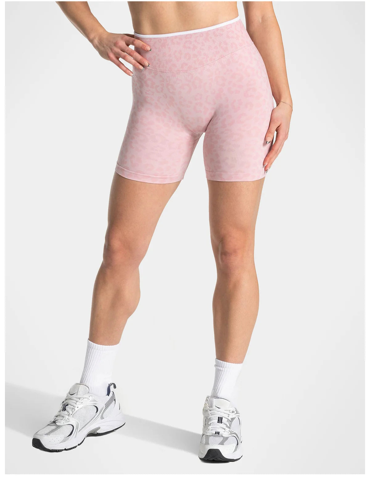 Leopard Print Yoga Shorts Women Seamless High Waist Workout Shorts Fitness Yoga Lift Butt Fitness Yoga Gym Running Short Pants