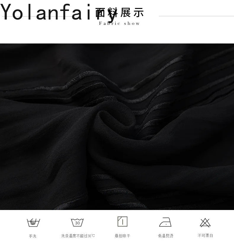 YOLANFAIRY 8mm 100% Real Mulberry Silk Skirts for Women 2026 Summer Solid Elastic Waist Skirt Woman Elegant Black Skirt Fashion