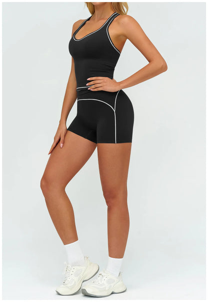 Sports Gym Fitness Vest with Chest Pad Women Color Contrast Shockproof Yoga Bras Female Workout Sports Underwear Yoga Clothes