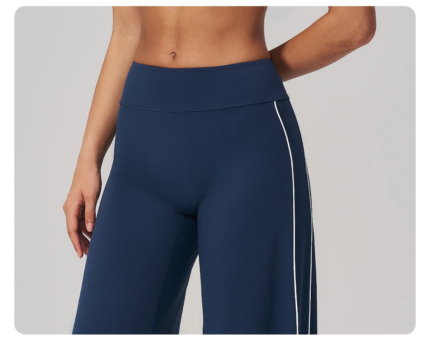 Yoga Pants Women High Waist Wide Leg Trousers Tummy Control Straight Workout Sports Pants Female Casual Fitness Bell-bottoms