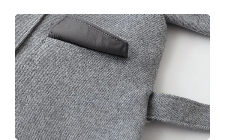 CHIC VEN Women Korean Coat Loose Casual Woolen Single-sided Detachable Collar Female Overcoat Ladies Jacket Autumn Winter 2025