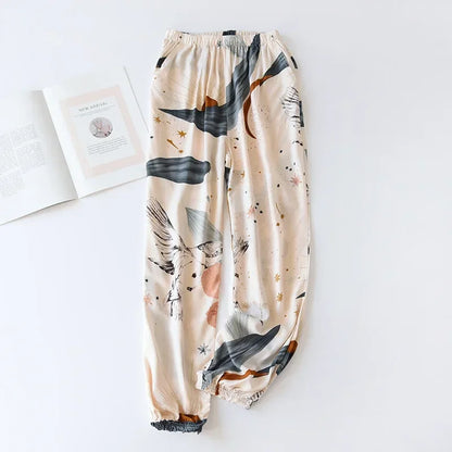 Summer new ladies 100%viscose pajama set short-sleeved shorts thin section home service loose large size two piece set plus size