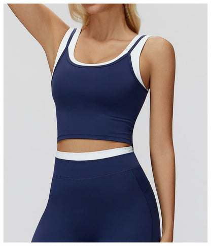 Thread Yoga Vest Women's Shockproof Gym Fitness Sports Underwear Sexy Breathable Yoga Bra Female Workout Yoga Vest Sports Bras