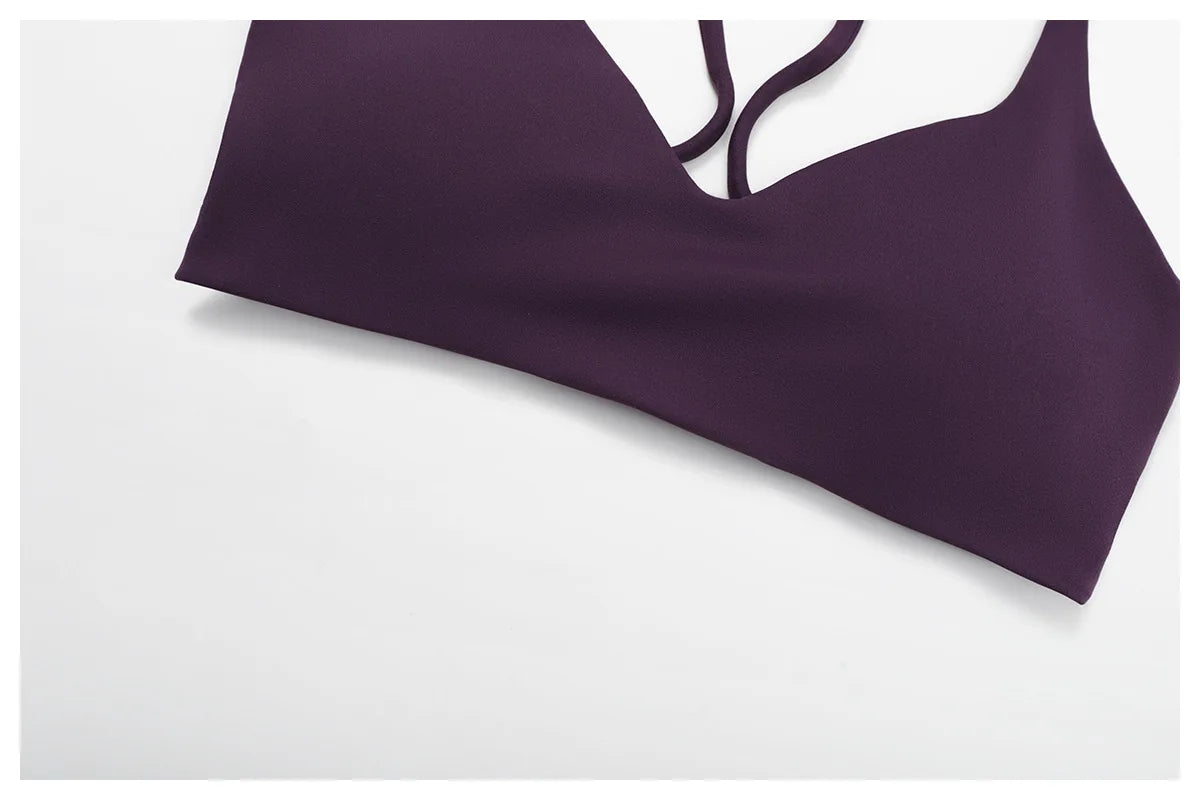 Women Cross Back Sports Underwear Breathable Yoga Bra Shockproof Fitness Top Gym Workout Underwear Female Sports Yoga Crop Top