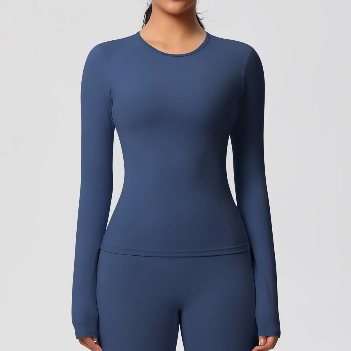 SWELTERING Women Yoga T-shirts Sports Top Long Sleeve Gym Workout Running Shirts Exposed Navel Quick Dry Fitness Gym Sport Wear