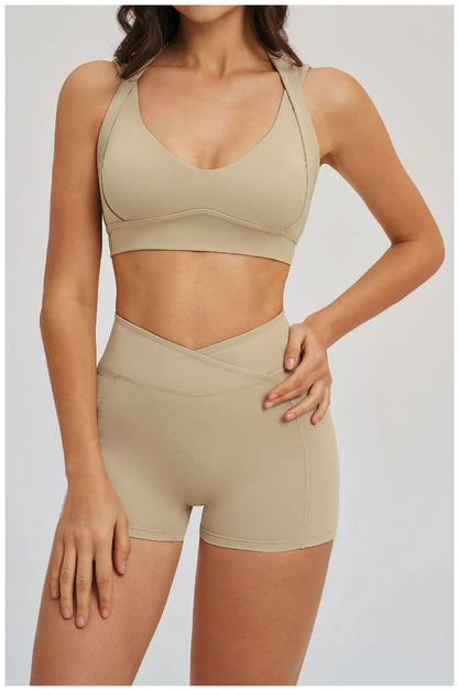 Solid Color Yoga Bra Women Sexy Gym Workout Crop Top Shockproof Sports Underwear Female Beautiful Back Sports Bra Fitness Top