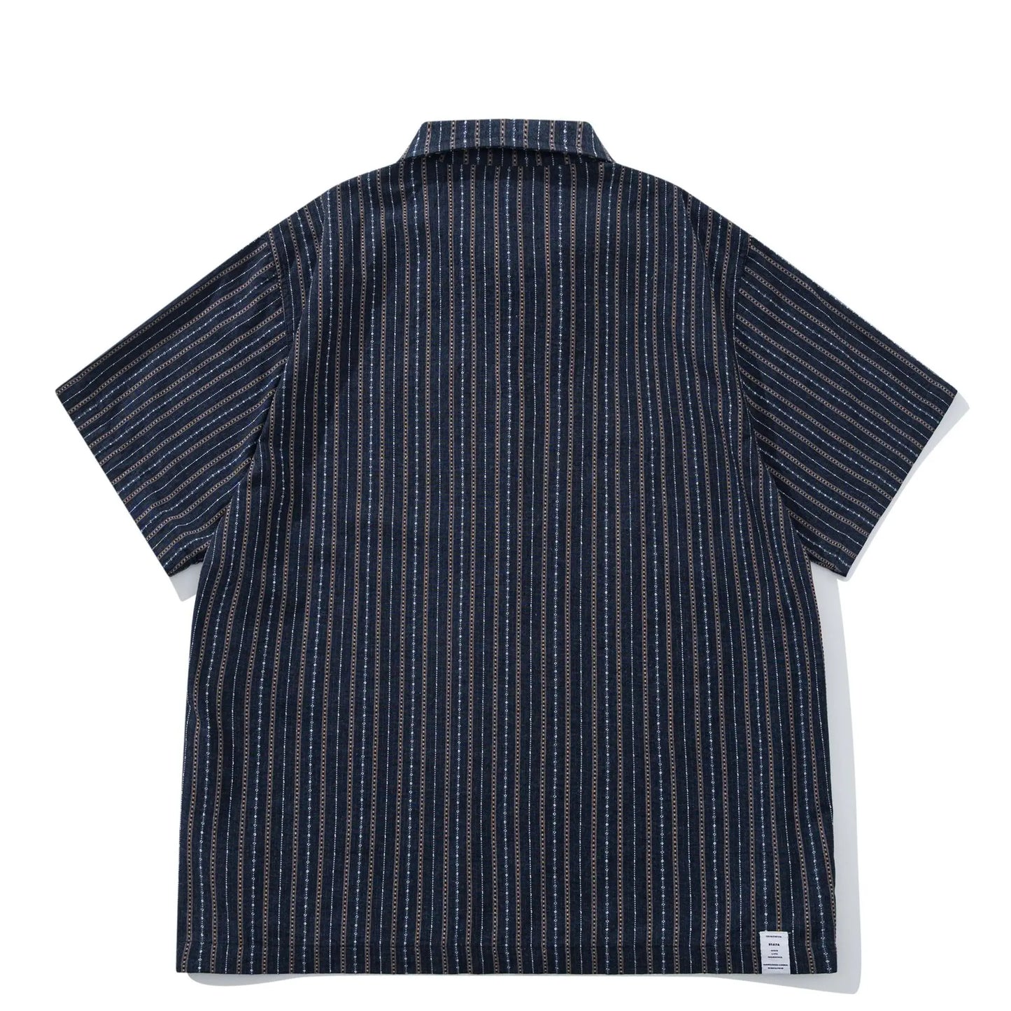 2026 Summer New Japanese Retro Amekaji Cuban Collar Short Sleeved Shirt Men's and Women's Loose Workwear Shirt