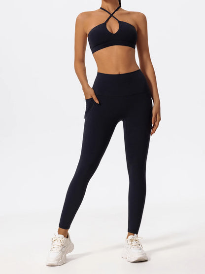 Hearuisavy Ultra-Soft Fabrics 2Pcs Sports Set Women Cross Workout Clothing Gym Suit High Waist Legging Quick Dry Yoga Clothes