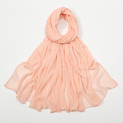 New Arrival Crinkle Rayon Hijab Women Muslim Scarf Shawls Solid Headscarf Wraps Big Size Plain Islamic Turban Headbands Foulard