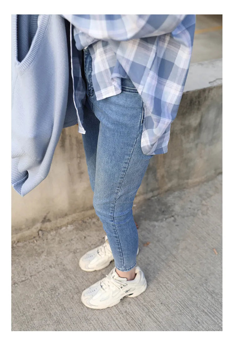 CHIC VEN Women Jeans Solid Slim Retro High Waisted Small Leg Denim Pant Skinny Pant Spring Autumn 2026