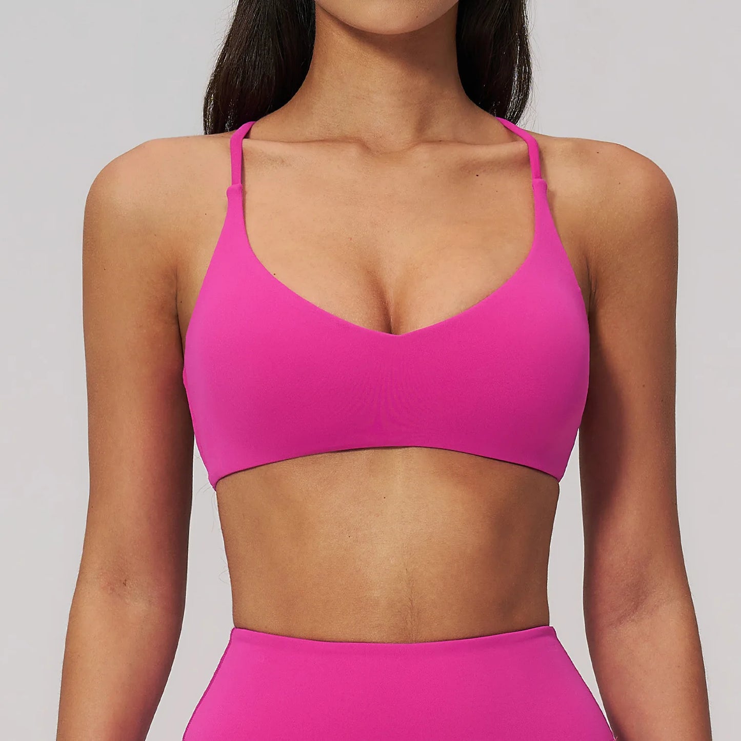 Women Cross Back Sports Underwear Breathable Yoga Bra Shockproof Fitness Top Gym Workout Underwear Female Sports Yoga Crop Top