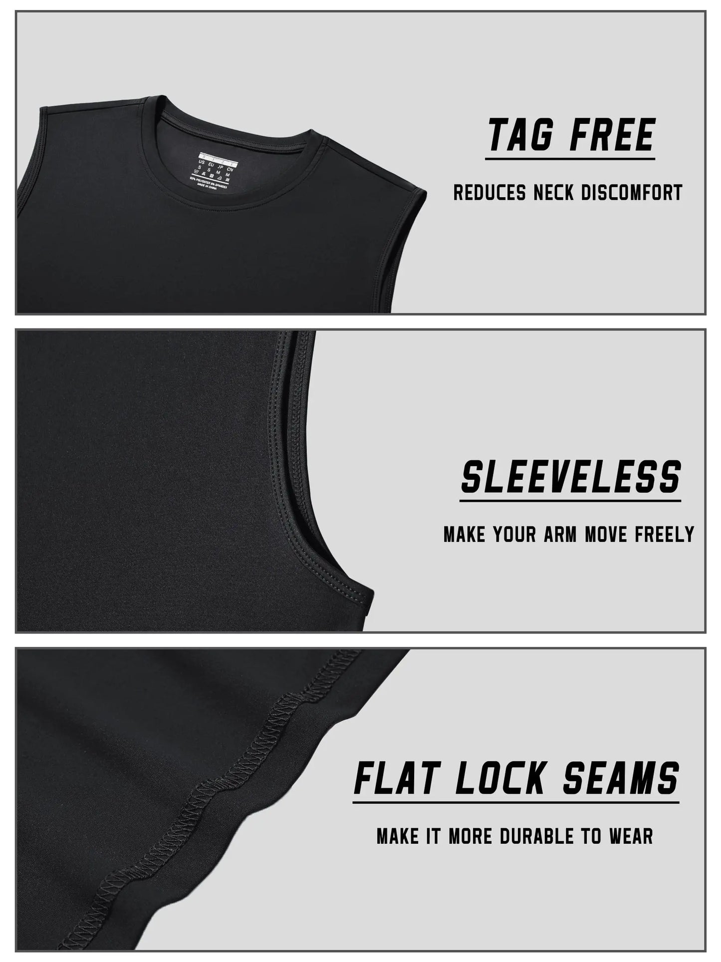 TACVASEN UPF 50+ TANK TOPS Quick Dry Sleeveless T-shirts Mens Summer Gym Fitness Running Tee Shirts Trainning tshirts Swimming