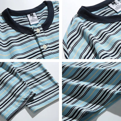2026 New Japanese Retro Hoodie Trendy City Boys Loose Striped Long Sleeve T-shirt Men's and Women's Casual Sweater
