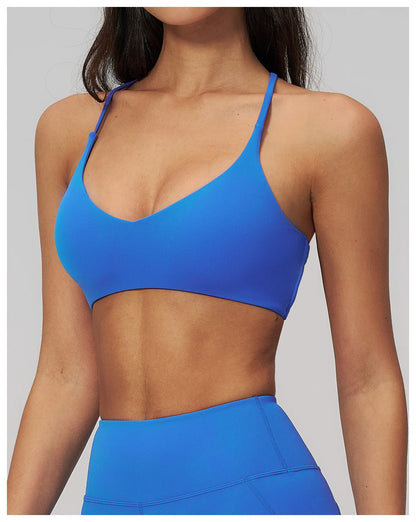 Women Cross Back Sports Underwear Breathable Yoga Bra Shockproof Fitness Top Gym Workout Underwear Female Sports Yoga Crop Top