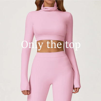 Female Gym Workout Shirts Yoga T-Shirt Fitness Long Sleeve Breathable High Elastic Crop Top Running Push Up Sports T-Shirt