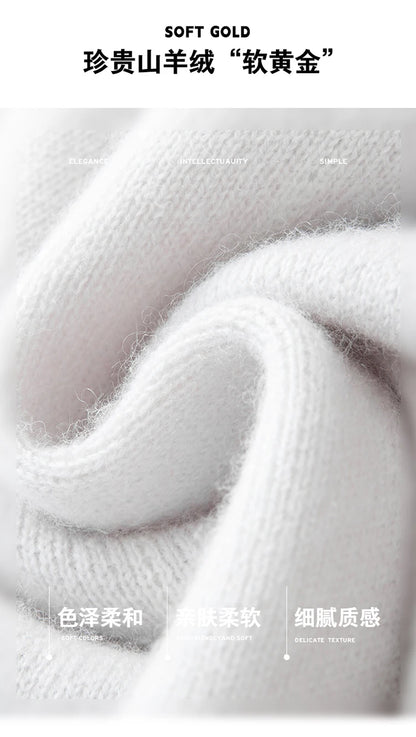 Men's Thick 100% Cashmere Sweater O-neck Long Sleeve Pullover Autumn Winter Soft Warm Cashmere Knitwear Smart Casual Jumper Tops