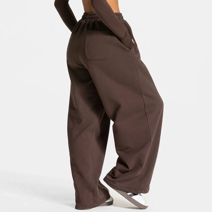 Hearuisavy Women Yoga Pants High Waist Casual Straight Wide Leg Pants Loose Sports Bottoms Outdoor Running Gym Long Trousers