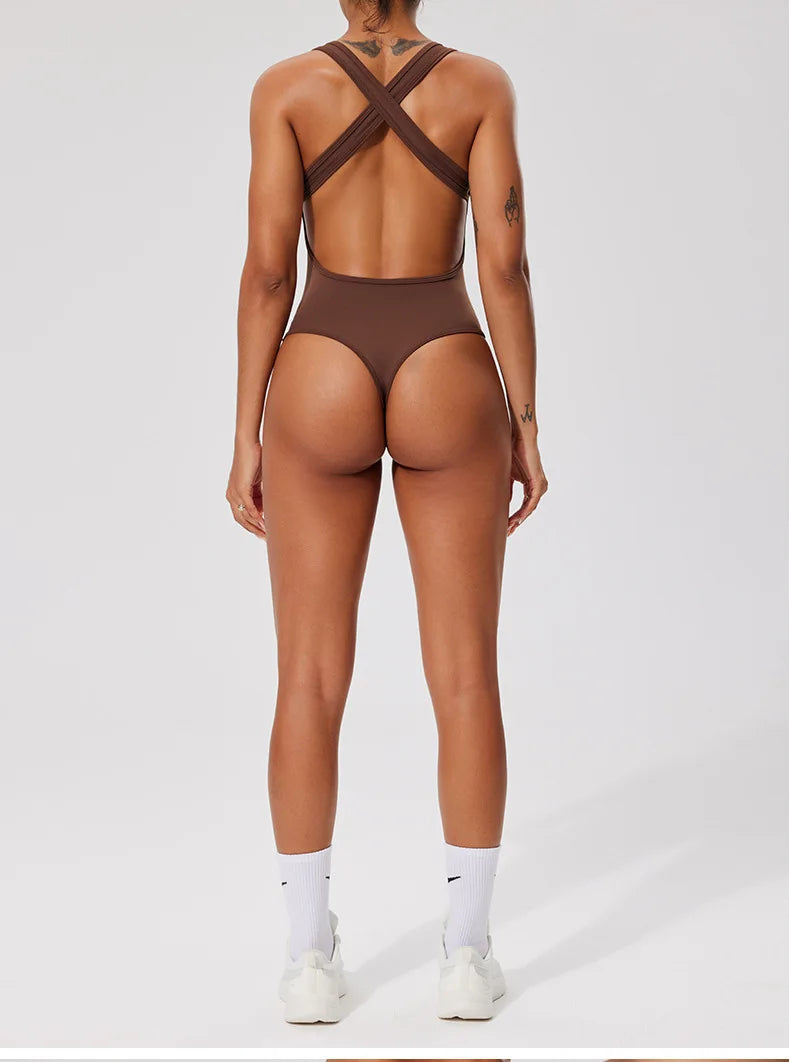 Triangle Jumpsuit Women's Fitness Suit Short Sets Sports Overalls for Woman Tracksuit Yoga Clothing Gym Workout Sportswear