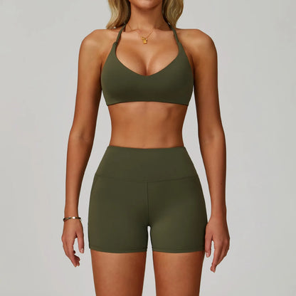 Hearuisavy Women's Running Comfort 2Pcs Sports Pants Set High Waist Push Up Workour Sportswear Casual Cycling Jogging Yoga Bras