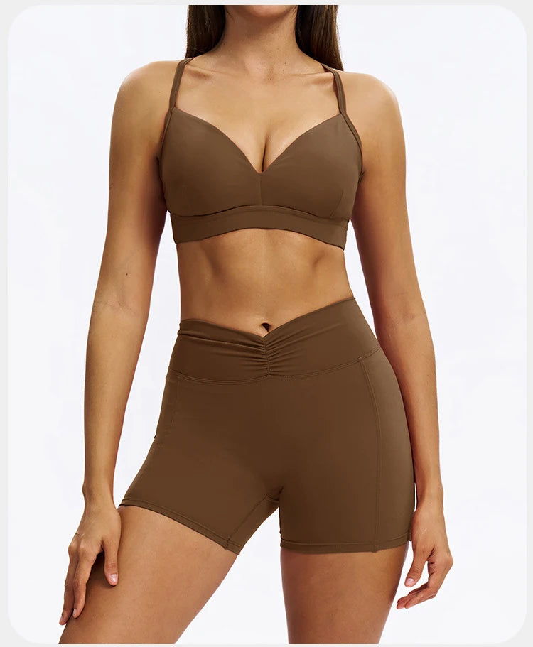 SWELTERING 2PCS Yoga Set Fitness Gym Tracksuit Sportswear Women Workout Outfits High Waist Leggings Sports Bra Athletic Wear