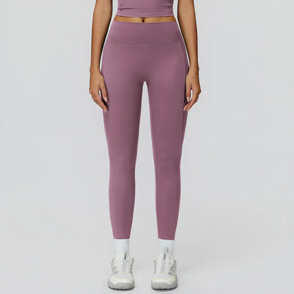 Customized LOGO women's yoga trousers high waist pleated leggings outdoor running sports fitness trousers