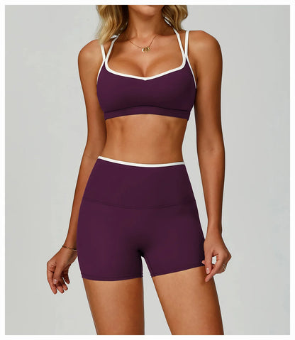 Sports Underwear Yoga Vest Women Yoga Bra Sexy Color Blocking Workout Bra Gym Crop Top For Women Breathable Running Fitness Top