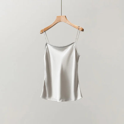 YOLANFAIRY 93% Real Mulberry Silk Camis Woman Clothing 2026 High Quality Silk Satin Tops Women's Tanks Top Sleeveless Basicwear