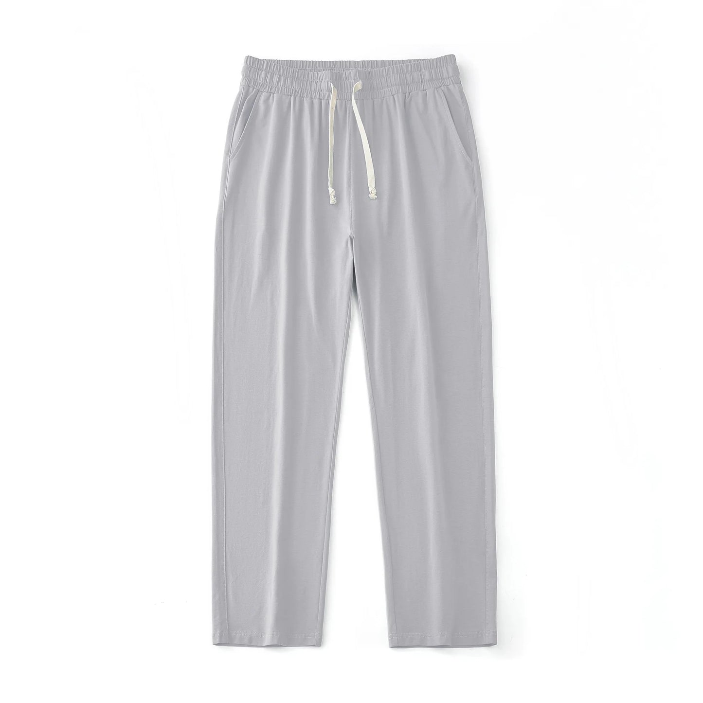 Men's 180G Combed Cotton Sport Pants Solid Color Straight Sweatpants Comfortable Casual Spring Autumn Homewear Men's pants