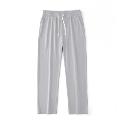 Men's 180G Combed Cotton Sport Pants Solid Color Straight Sweatpants Comfortable Casual Spring Autumn Homewear Men's pants