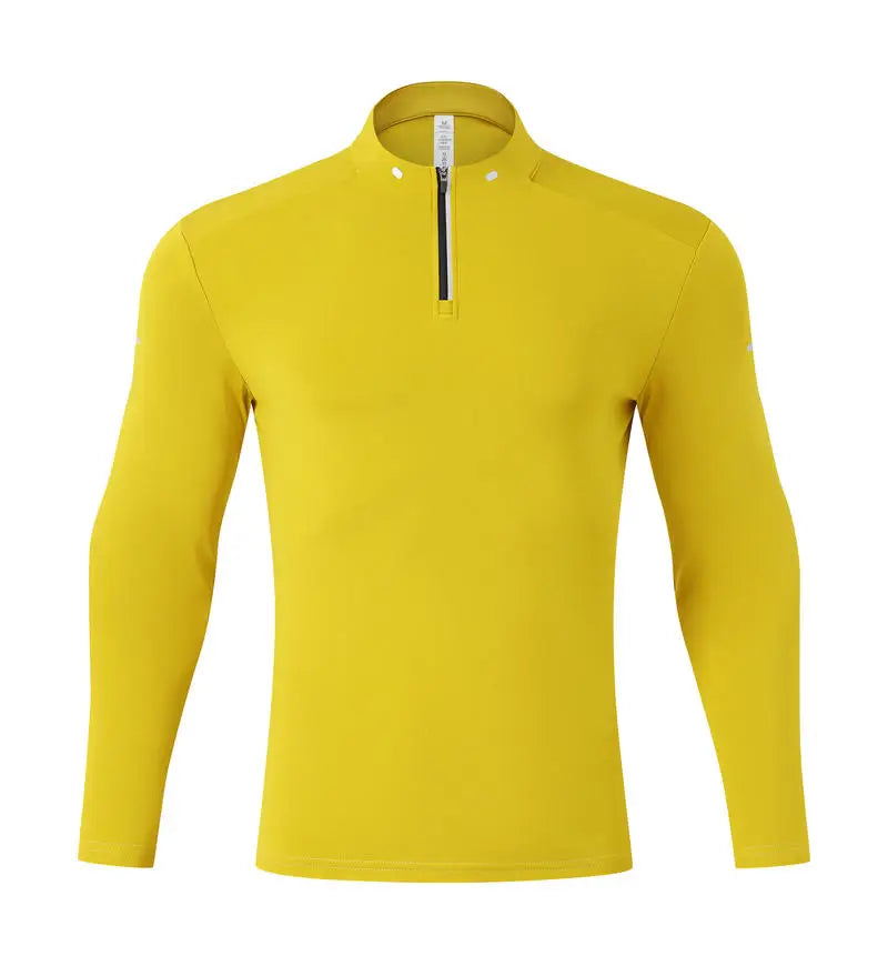 #9895-XIYU High Quality Autumn Men Long Sleeved T-shirt Fashion Sport Round Collar Fitness Running Breathability Training Men