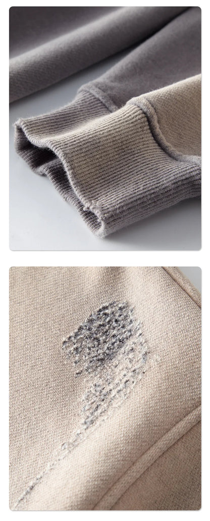 Custom LOGO2024 autumn winter men's women's new 360G cotton polyester spray horse washing water edging tide brand hooded sweater