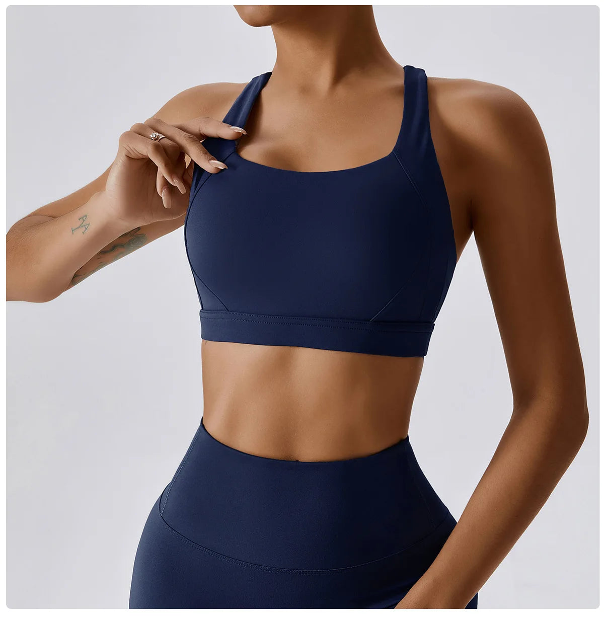 Yoga Fitness Bra Shock-absorbing Sports Bra Breathable and Quick Drying Training Running Women's Underwear High Strength Gym Bra