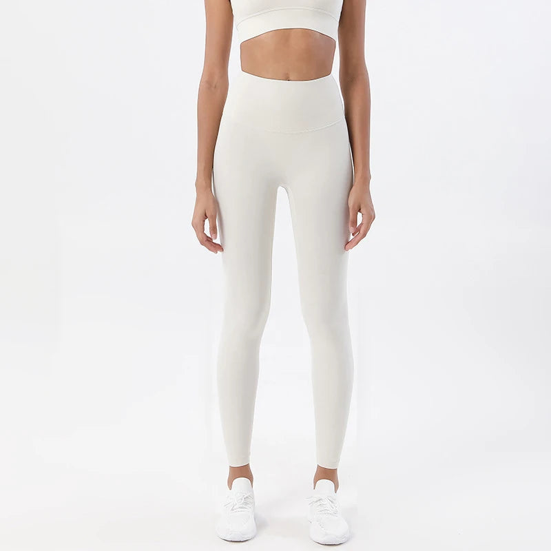 TRY TO BN New 46 Color Yoga Pants Sports Leggings Women Fitness Nylon High Waist Leggings Workout Trousers Training Gym Clothing