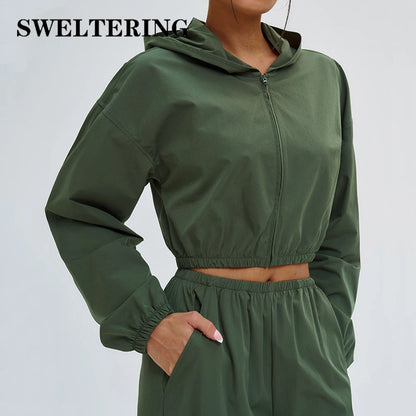 Women Outdoors Sun Protection Yoga Long Sleeve Zipper and Pockets Gym Fitness Jacket Female Running Workout Sports Yoga Shirts