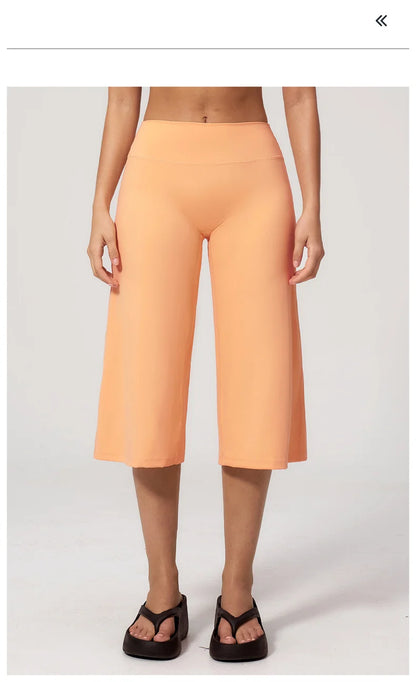 TRY TO BN Wide Leg Yoga Medium Pants Women Naked Feel High Waist Tummy Control Buttery Soft Gym Fitness Running Workout Bottoms