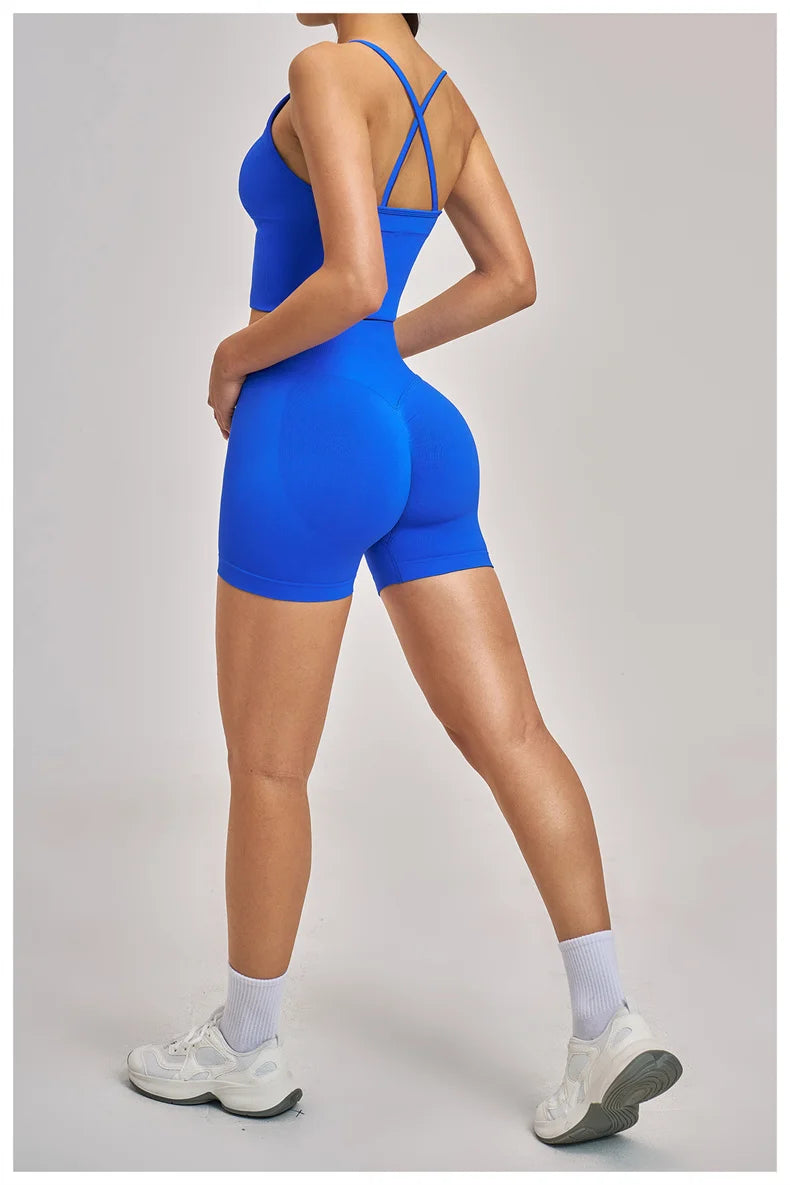 TRY TO BN Seamless Women's Tracksuit Shorts Yoga Set High Waisted Sportswear Fitness Workout Leggings Cycling Running Gym Shorts