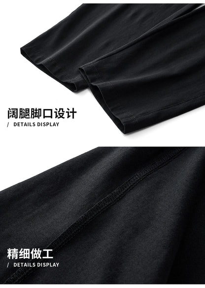 Men's 180G Combed Cotton Sport Pants Solid Color Straight Sweatpants Comfortable Casual Spring Autumn Homewear Men's pants