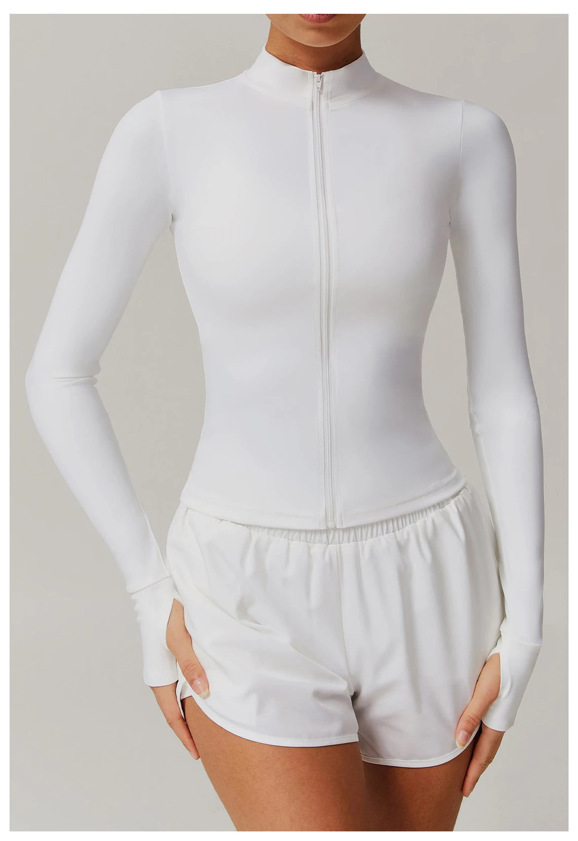 Yoga Shirts For Women Zipper Long Sleeve Fitness Jacket Running Gym Clothes Workout Dry Fit Breathable High Elastic Sports Top
