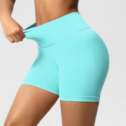 Custom LOGO women's  28-color XS-2XL seamless fitness yoga shorts high waist hip lift sports tight quick-drying shorts
