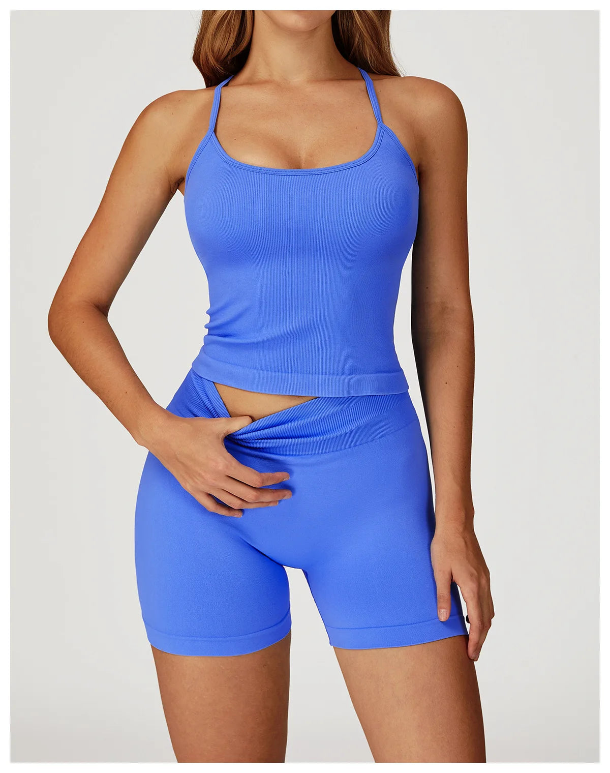 Custom LOGO women's seamless new yoga vest strap cross back sports underwear outdoor running fitness top