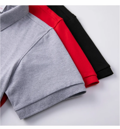 100% Cotton Polo Custom Logo High Quality Solid Color Polo Printing Design Company Clothing Embroidery Personality Brand
