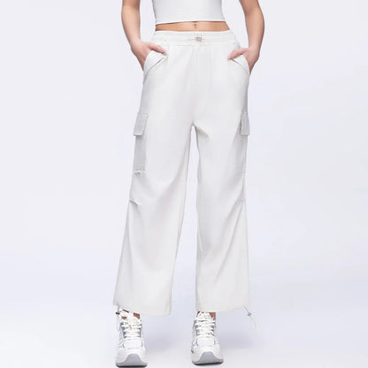 New Summer Outdoor Sports Women High Waisted Pants Straight Leg Casual Pants Gym Slimming Sweatpants Outdoor Sports RunningPants