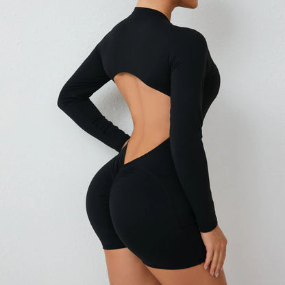 Yoga Jumpsuit Long Sleeved Sports Wear Gym Fitness Jumpsuit Sports Bodysuits Women Set Dance Running Workout Clothes Yoga Suit