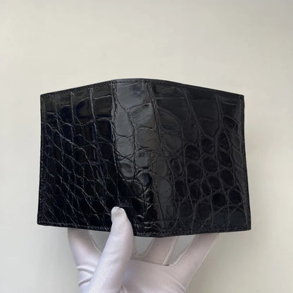Men's Crocodile Leather Small Wallet, Men's Genuine Leather Fashionable Vertical Wallet, Multi-Functional Multi-Card Slot Wallet