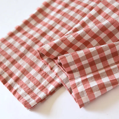 2026 New Japanese Spring and Autumn Couple Pajama Set 100% Cotton Men's and Women's Plaid Long Sleeve Two Piece Home Furnishing