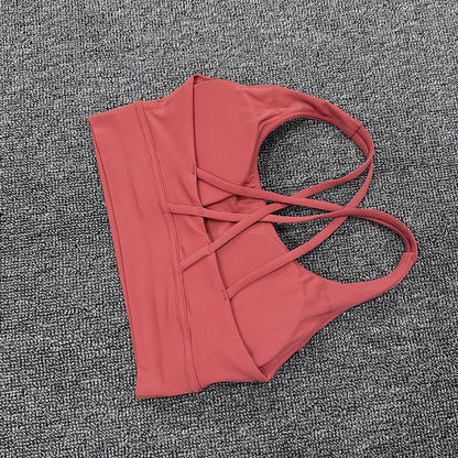 SOISOU Nylon Gym Yoga Set Women's Tracksuit Cycling Shorts Set Tight Elastic Short Chest Pad Removable Bra Womens Clothing